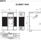 Stufa a pellet Ecofire Slimmy 9 Palazzetti avorio - salvaspazio